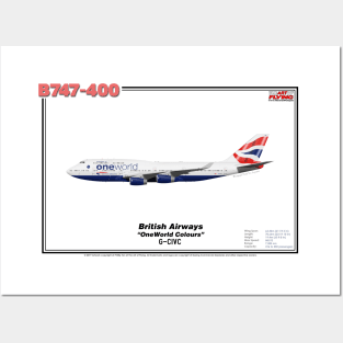 Boeing B747-400 - Britsh Airways "OneWorld Colours" (Art Print) Posters and Art